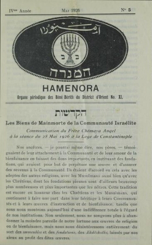 Hamenora. mai 1926 - Vol 04 N° 05